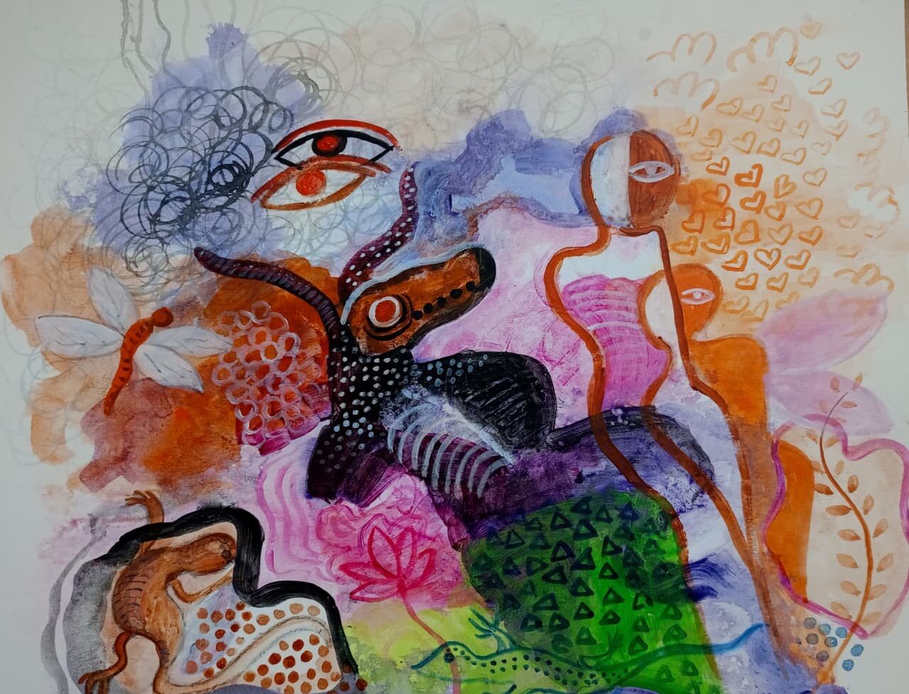 The Consonants of the Autobiography, mixed media artwork by Arif